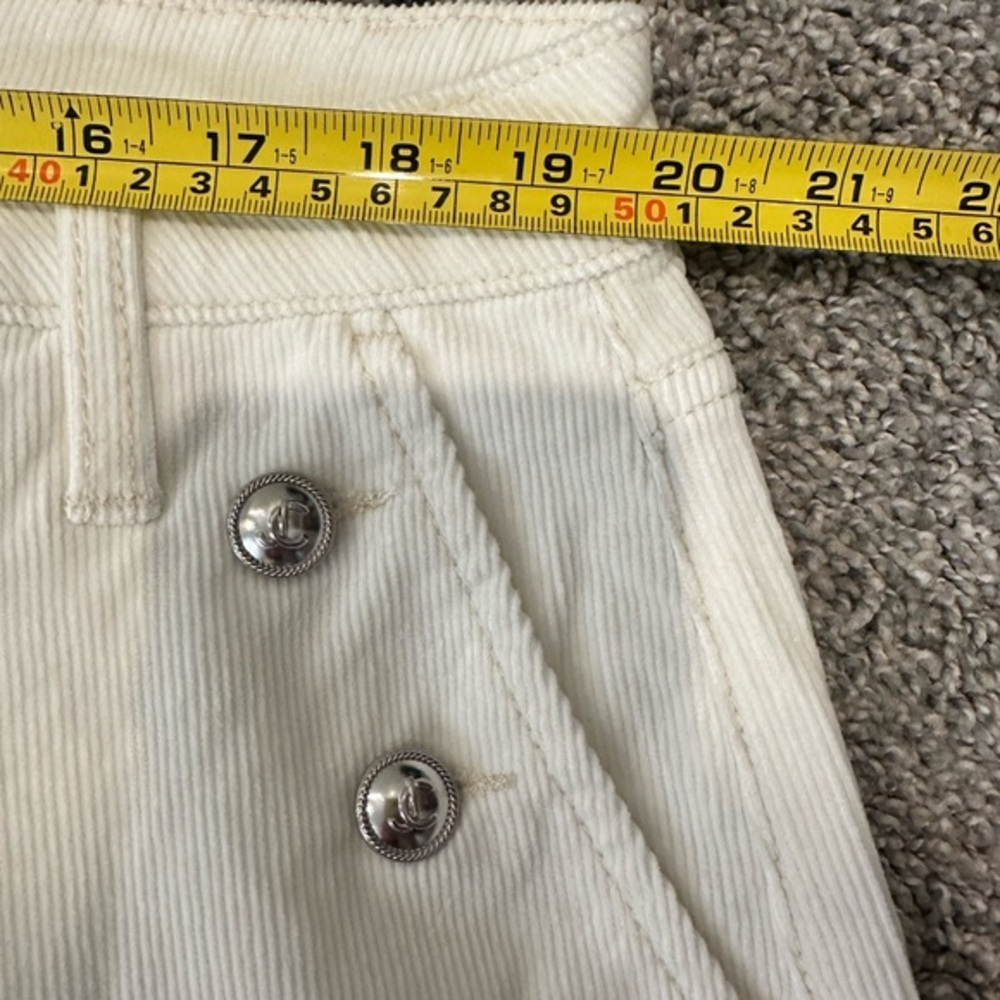 Juicy Couture Cream Corduroy Wide Leg Sailor Pants Plus Size‎ 18W Off White Logo - Picture 6 of 9